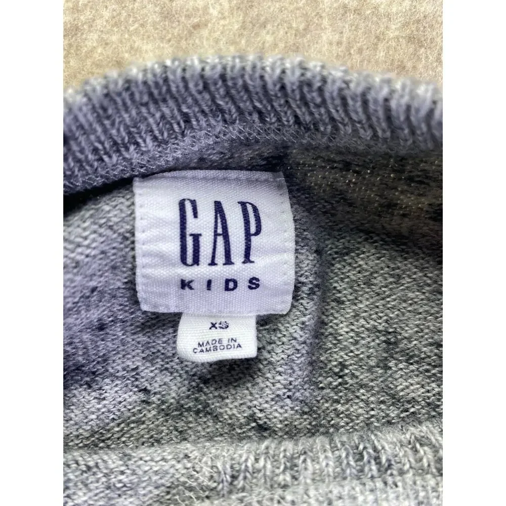 Gap Kids Heathered Gray Crewneck Cotton Blend Sweater Size Extra Small